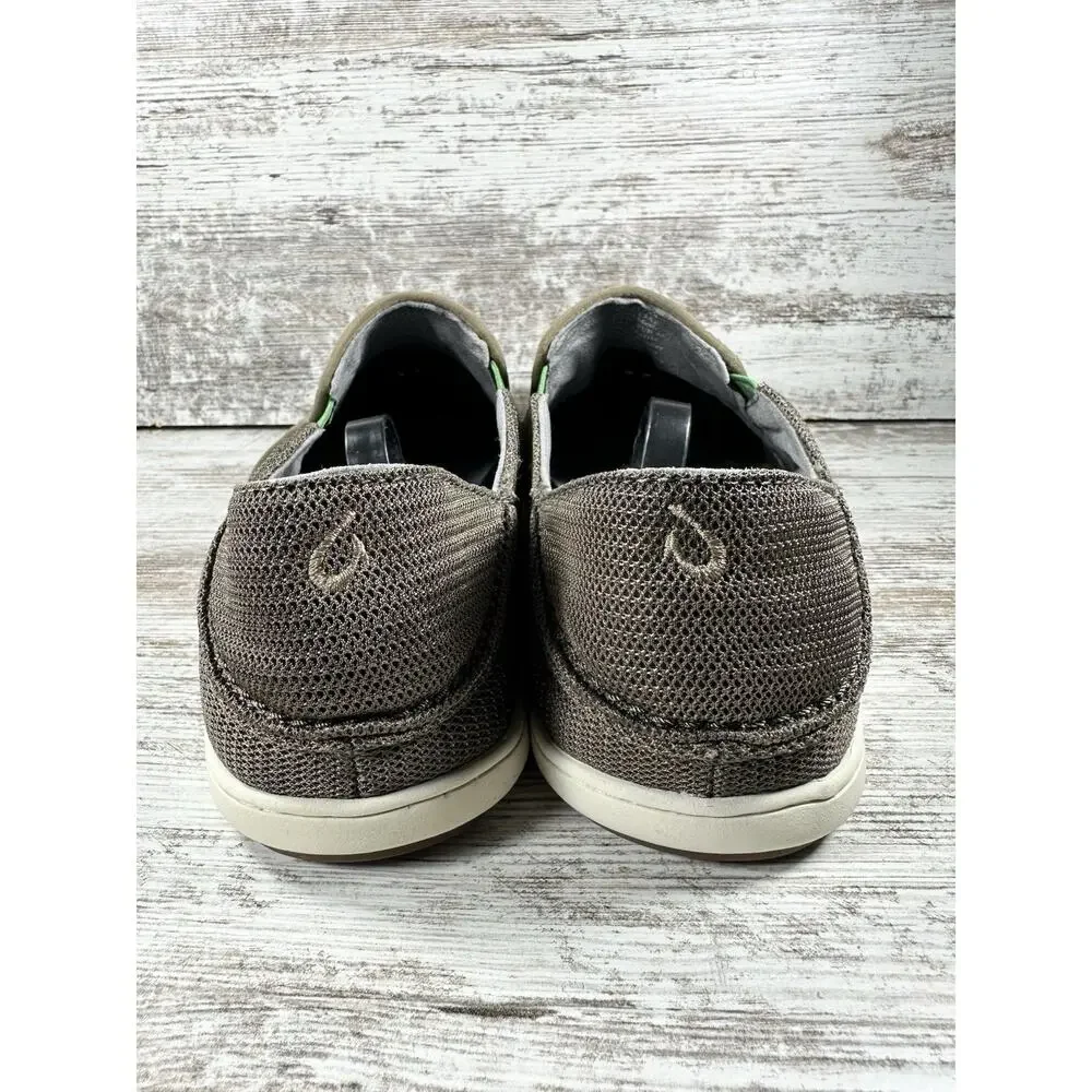 Men's OluKai Nohea Mesh Brown Mustang Slip On Casual Shoes Sz 13 EUC!